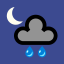 mäßige bis starke Regenschauer