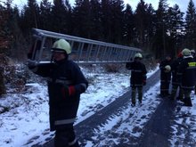 Sturmschaden in Vordersteining, Foto: FF-Steining am Freitag,  6. Dezember 2013