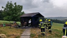 Gartenhüttenbrand Haslau am Freitag, 23. Juni 2023