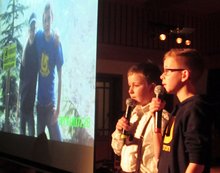 Foto (von Wilhelm Frickh): David Gasselsberger und Matthias Birnbaumer präsentierten beim Bratknödelblues am 14. u. 15. 1.2014  ihren Lieblingsplatz im Naturschutzgebiet Riesn. am Samstag, 23. April 2016