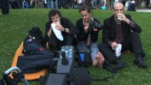 Eine Pause zwischendurch auf der grünen Wiese am Mittwoch, 22. Mai 2013