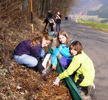 Amphibienschutzaktion beim "Egelsee" am Montag, 10. März 2014