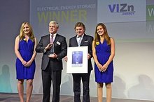 Hansjörg Weißkopf bei der Preisüberreichung, Foto: Intersolar am Samstag,  7. Juni 2014