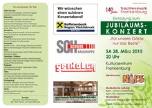 Jubiläums-Konzert: 140 Jahre Trachtenmusik Frankenburg am Dienstag, 24. März 2015