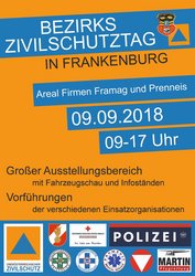 Bezirkszivilschutztag am kommenden Sonntag am Mittwoch,  5. September 2018