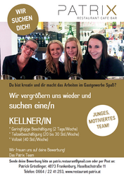 Restaurant Patrix sucht Verstärkung für ihr Team! am Mittwoch, 23. Januar 2019