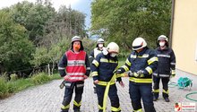 Übungsannahme verletzte Person in verrauchter Garage am Freitag, 24. Juli 2020