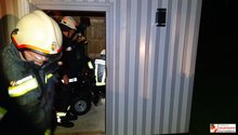Übungsannahme Brand in Gartenhütte mit verletzter Person am Freitag, 25. September 2020